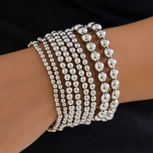 8pcs/set Vintage Handmade Ball Beaded Bracelets for Women