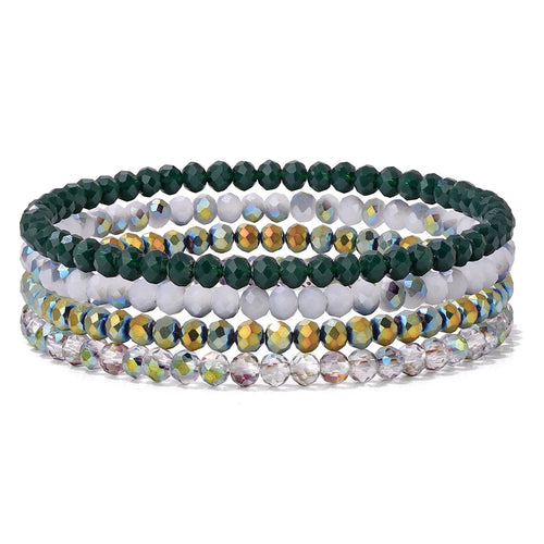 4Pcs/Set Crystal Bracelets For Women Girls Natural Stone Beads Jewelry