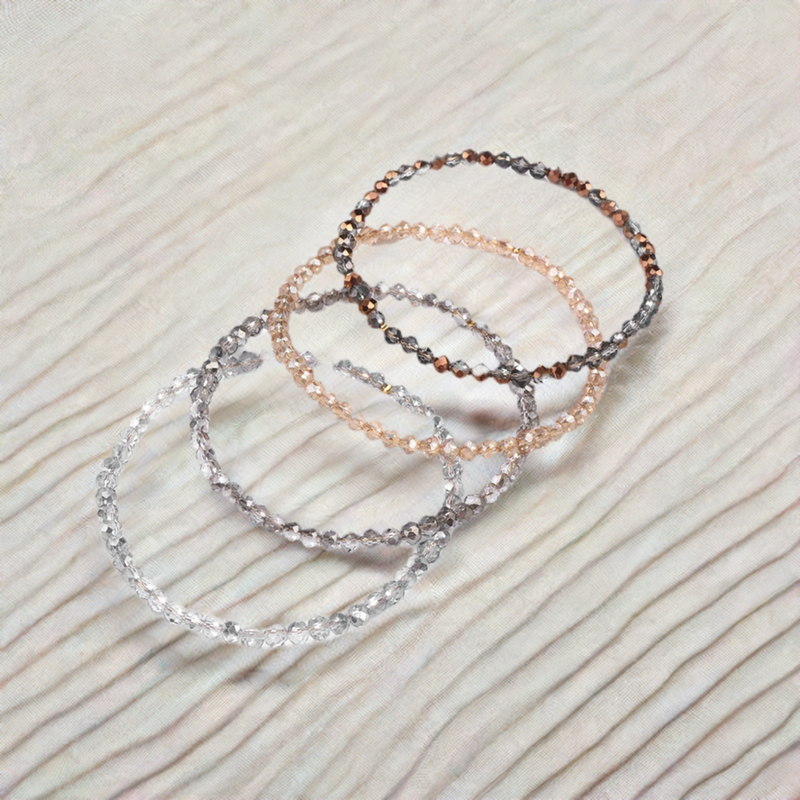 4Pcs/Set Crystal Bracelets For Women Girls Natural Stone Beads Jewelry