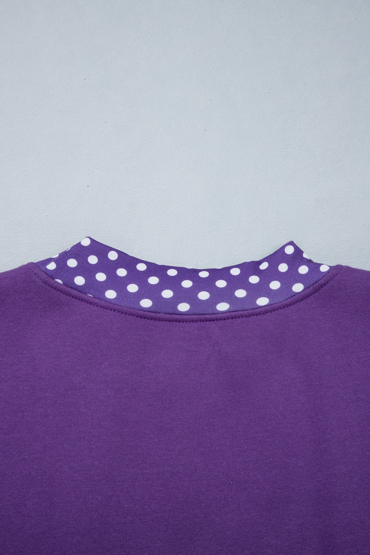 Colorblock Polka Dot Oversized Sweatshirt