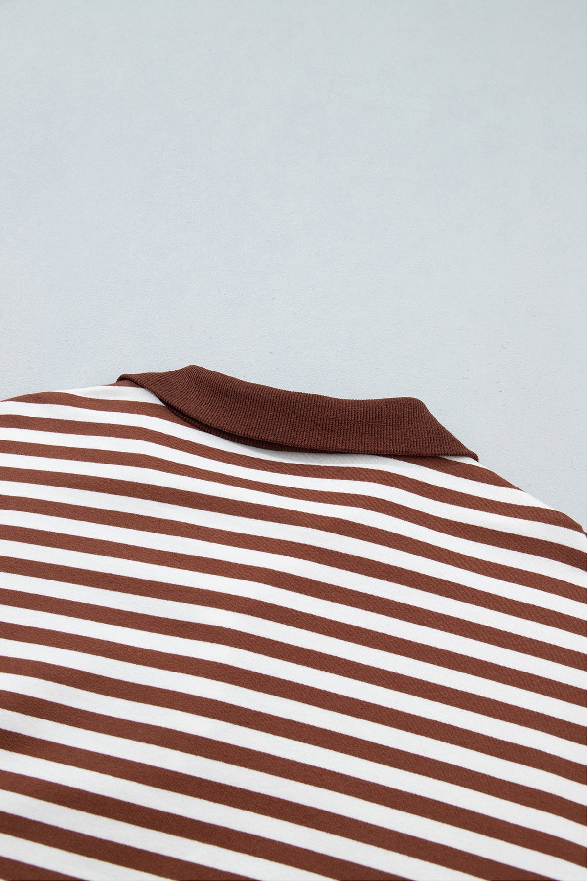 Stripe Color Block Split Hem Pullover Sweatshirt