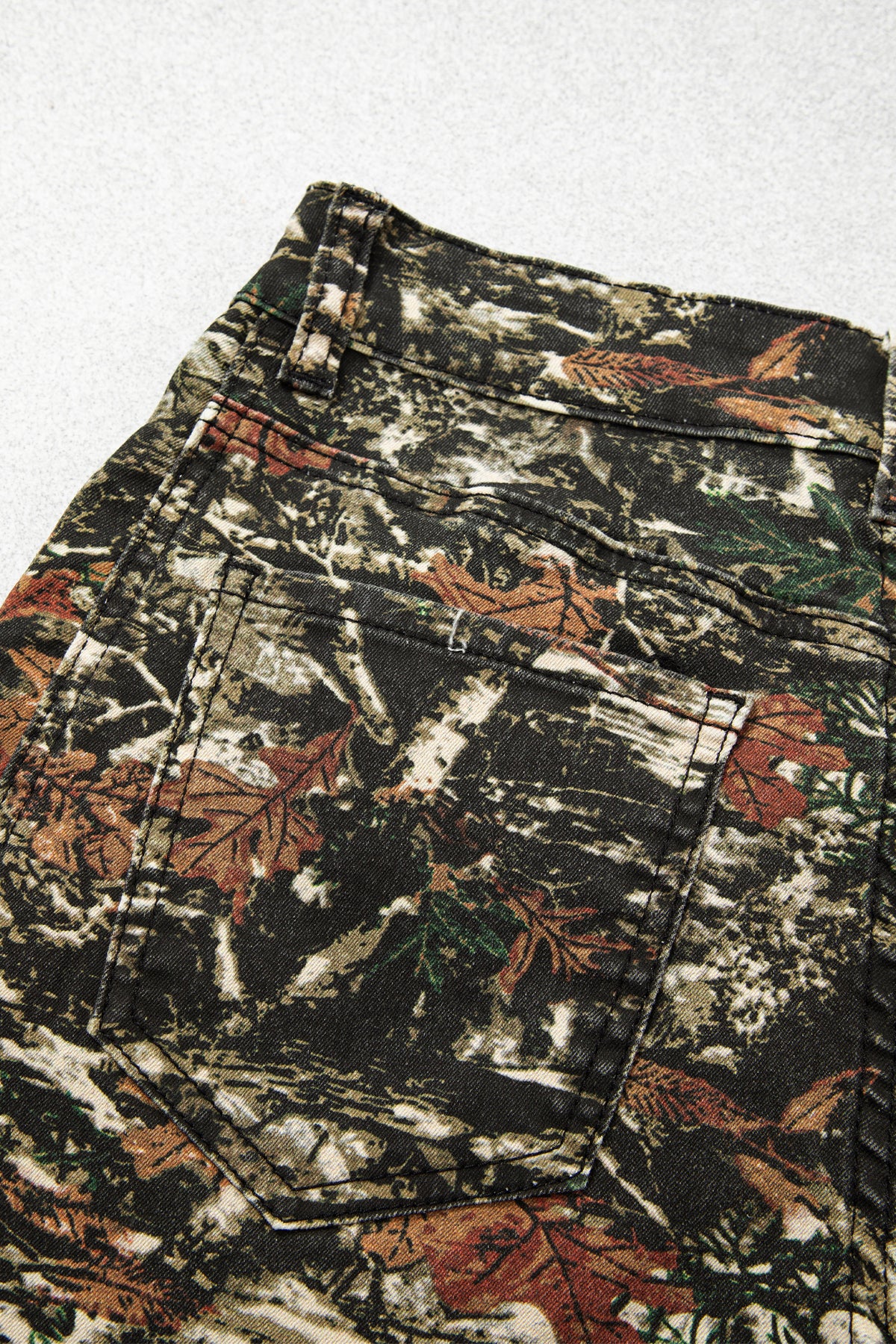 Western Woodland Camouflage Straight Leg Shift Jeans