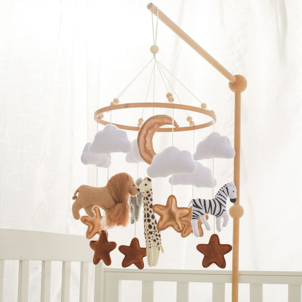 Wind Chimes Crib Felt Forest Animal Cloud Moon Bed Bell Gift Item