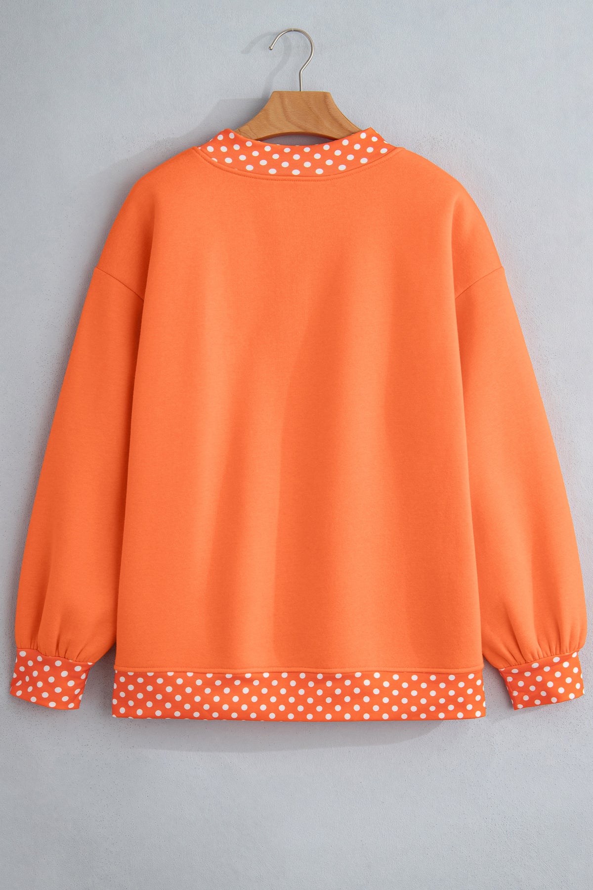 Colorblock Polka Dot Oversized Sweatshirt