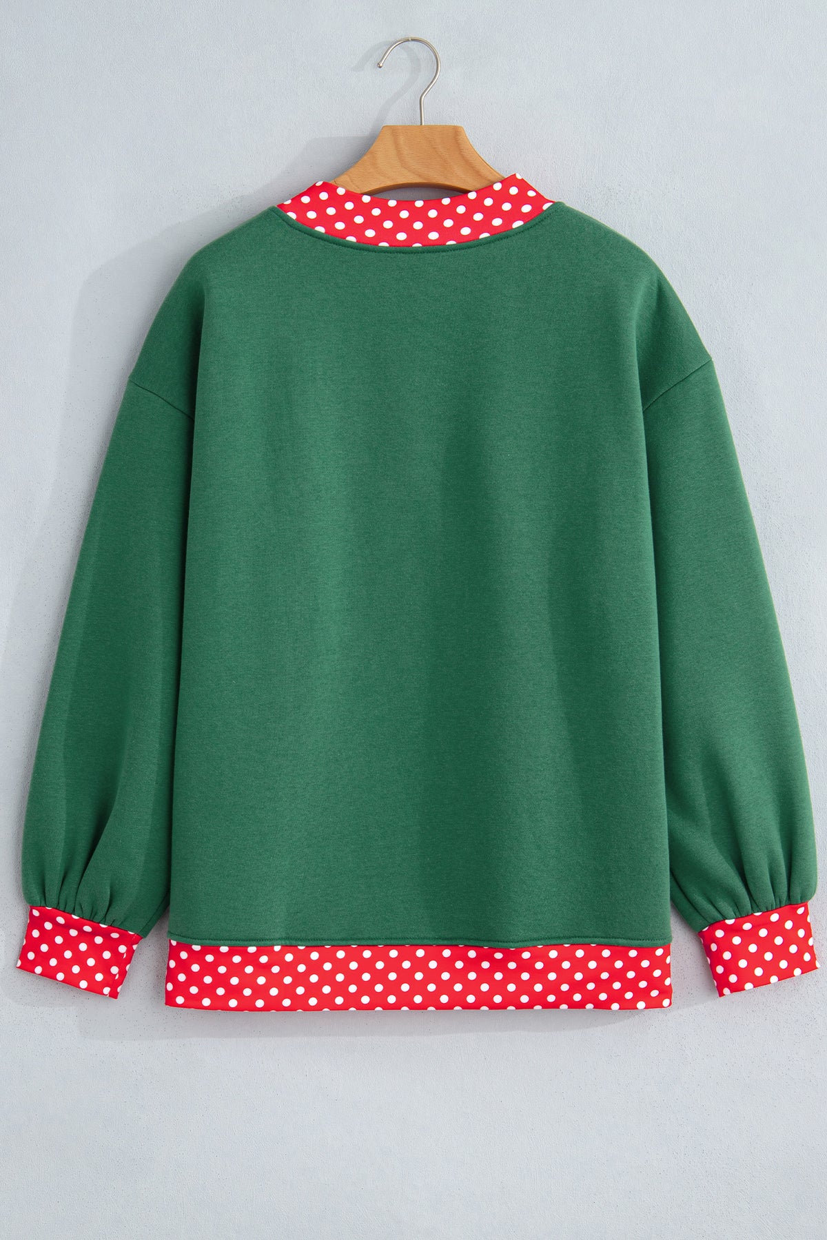 Colorblock Polka Dot Oversized Sweatshirt
