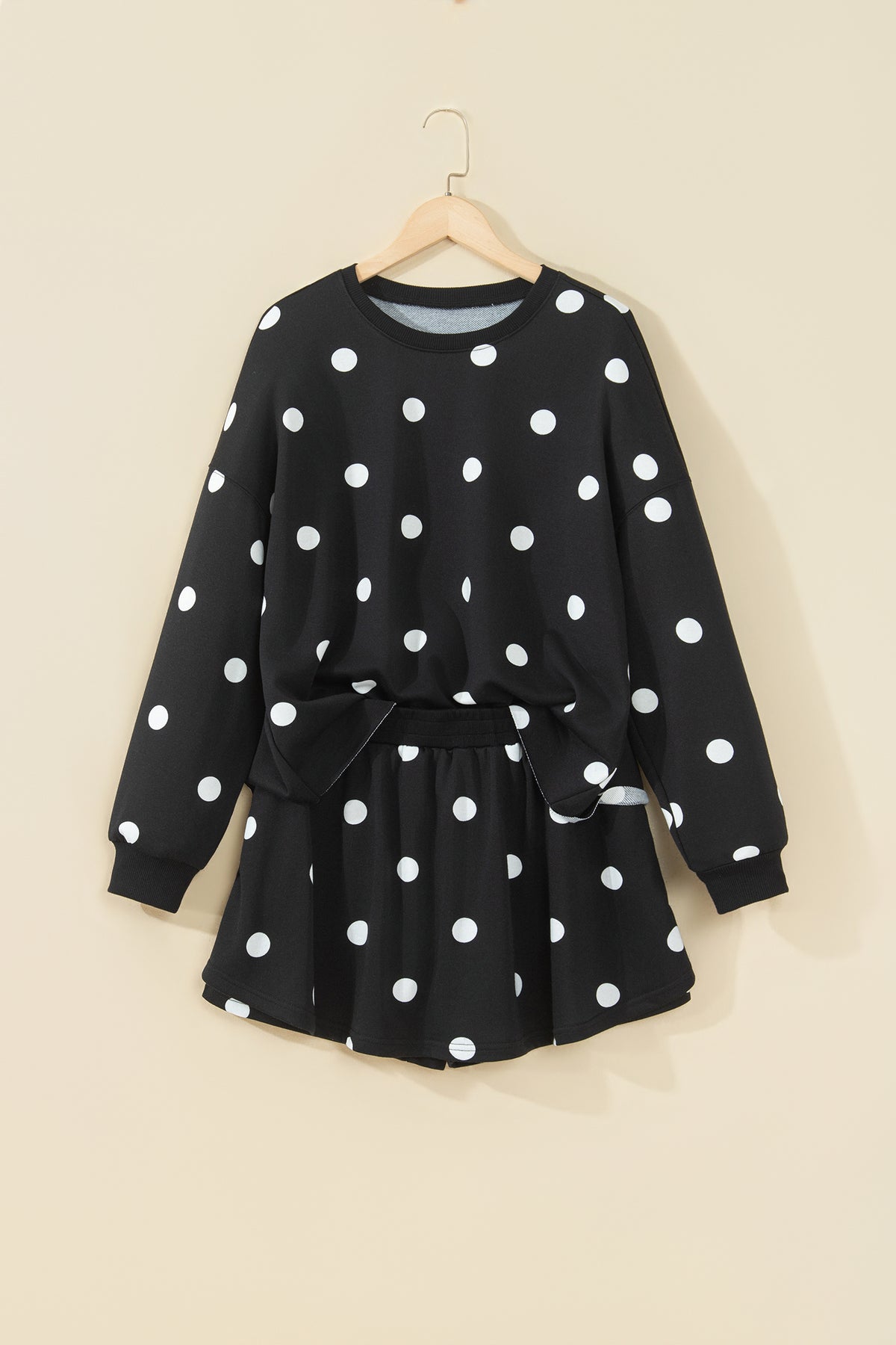 Polka Dot Pullover Skort Set