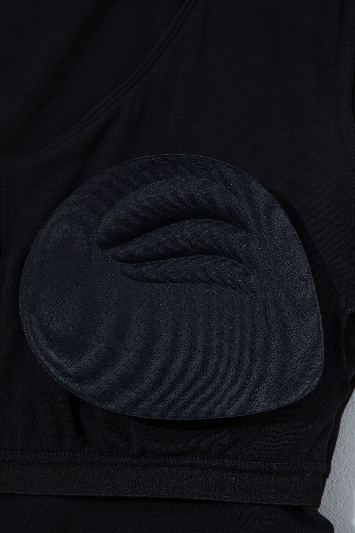 V-Neck Long-Sleeve Top with Built-In Bra