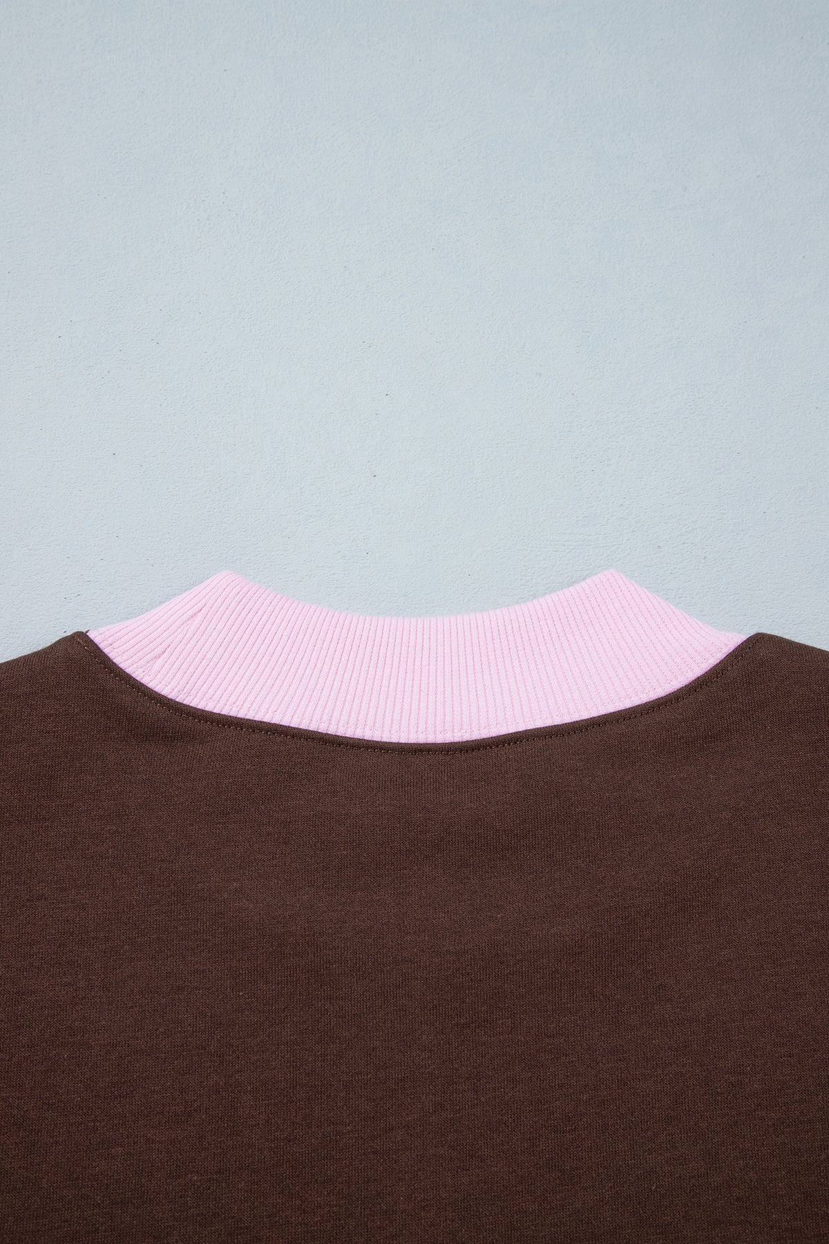 Coffee Polka Dot Letter Graphic Colorblock Tunic Sweatshirt