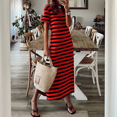 Dresses for Women Summer Stripe Maxi Dresses s