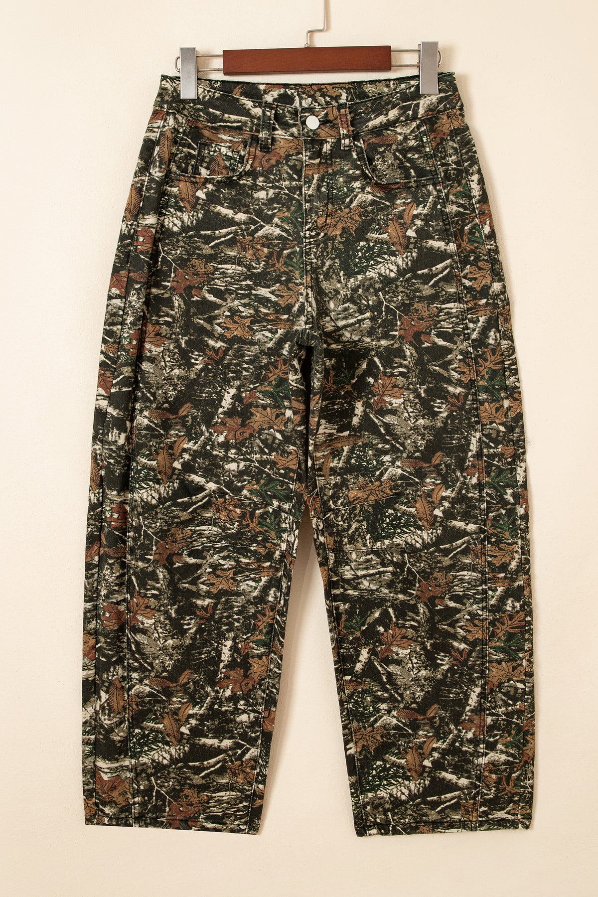 Western Woodland Camouflage Straight Leg Shift Jeans