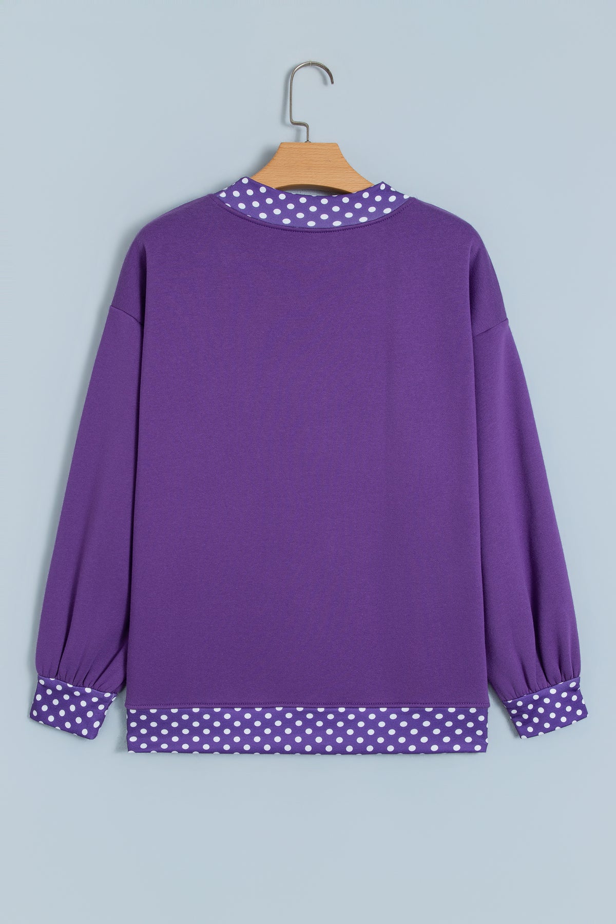 Colorblock Polka Dot Oversized Sweatshirt