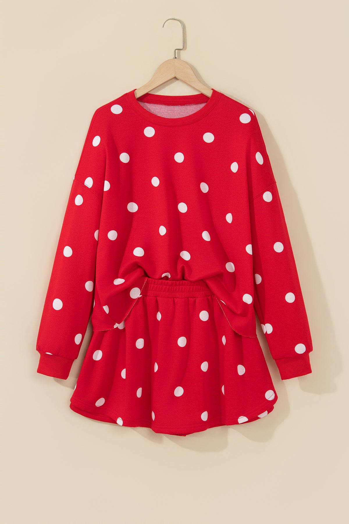 Polka Dot Pullover Skort Set