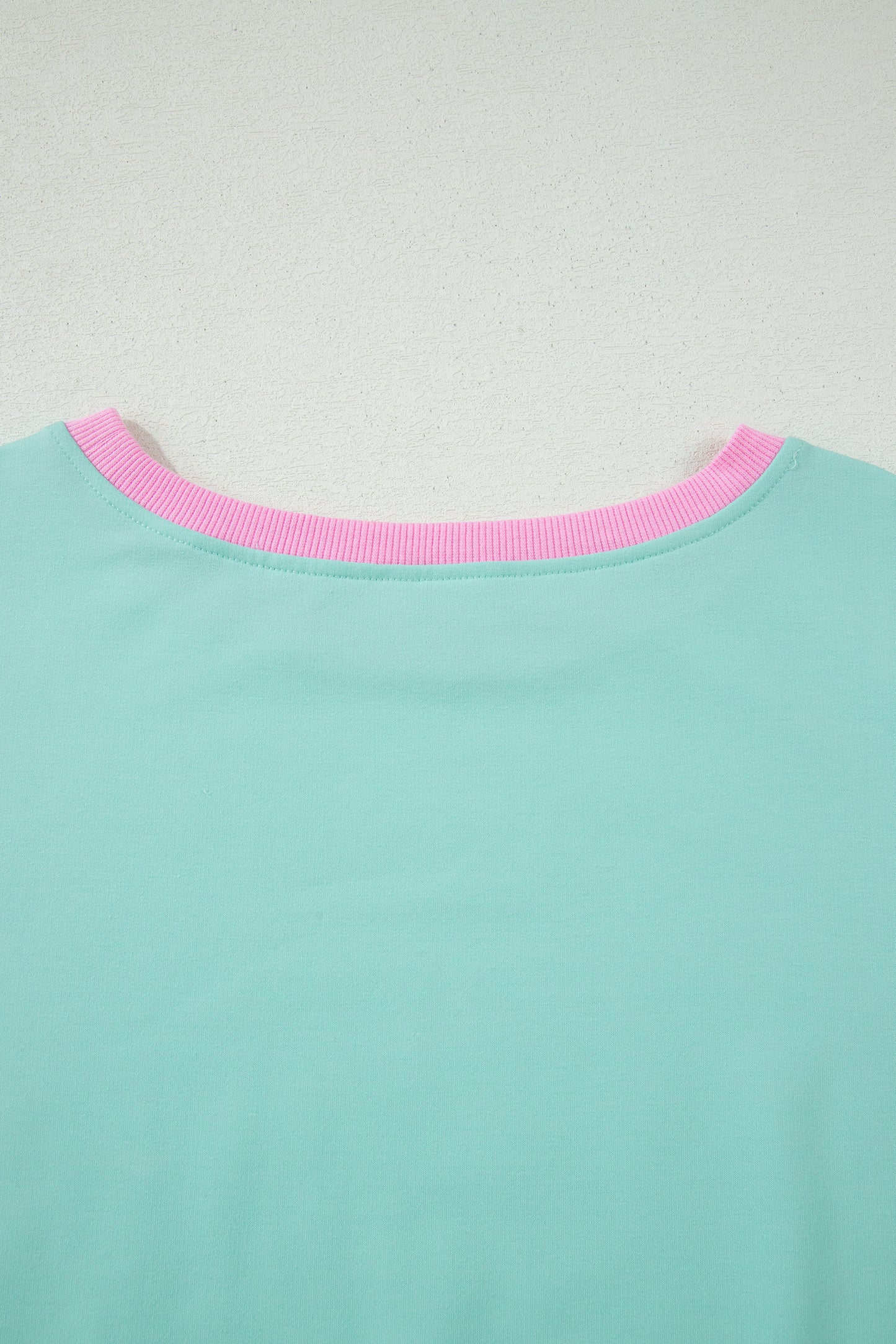 Turquoise Colorblock Edge Drop Shoulder T Shirt and Skort 2Pcs Set