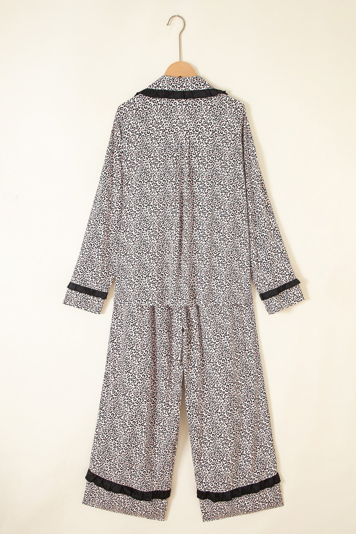 Brown Leopard Print Bow-Detail Lounge Set