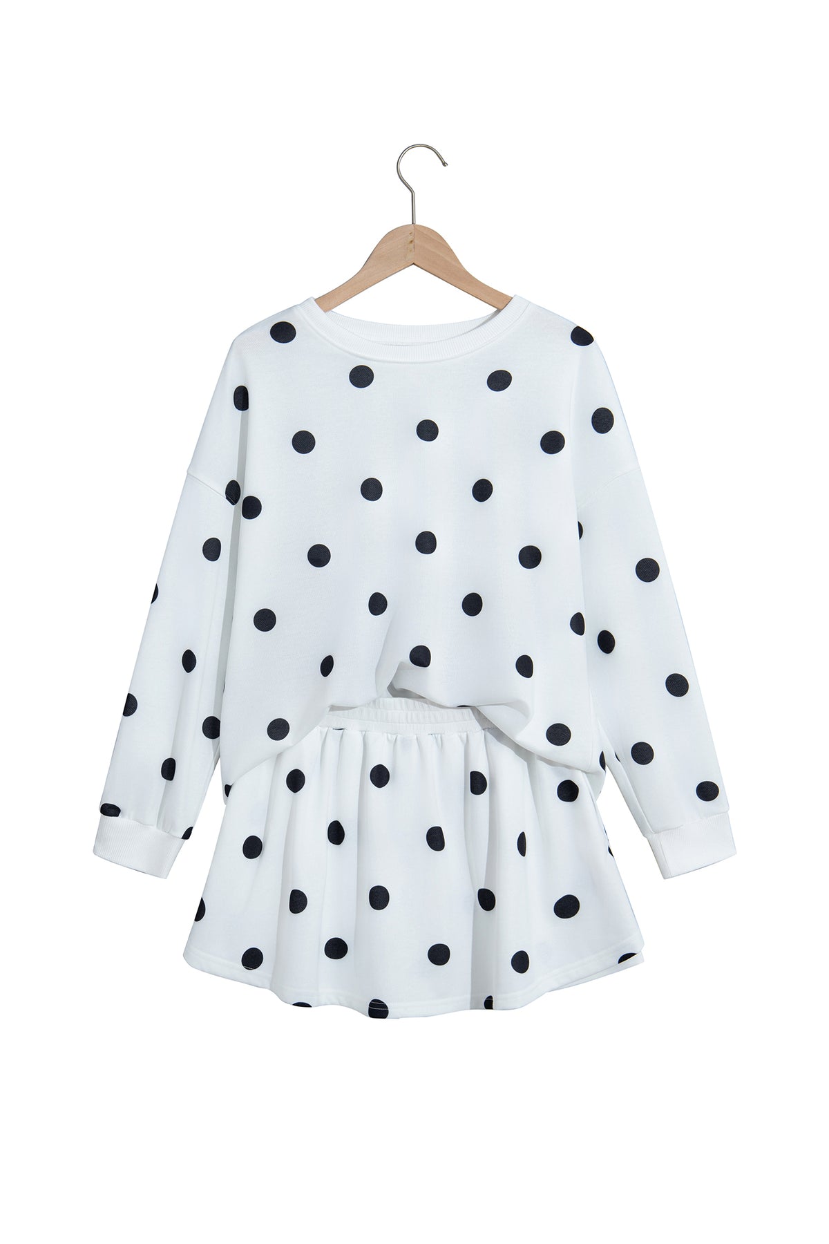 Polka Dot Pullover Skort Set