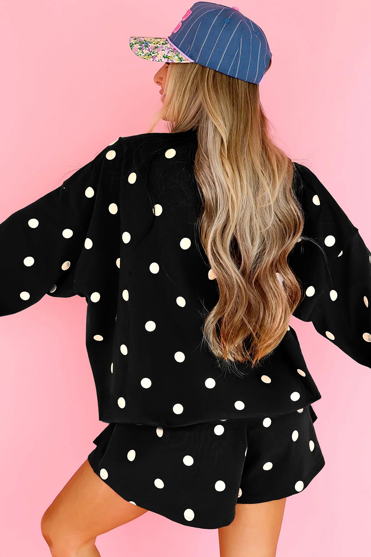 Polka Dot Pullover Skort Set