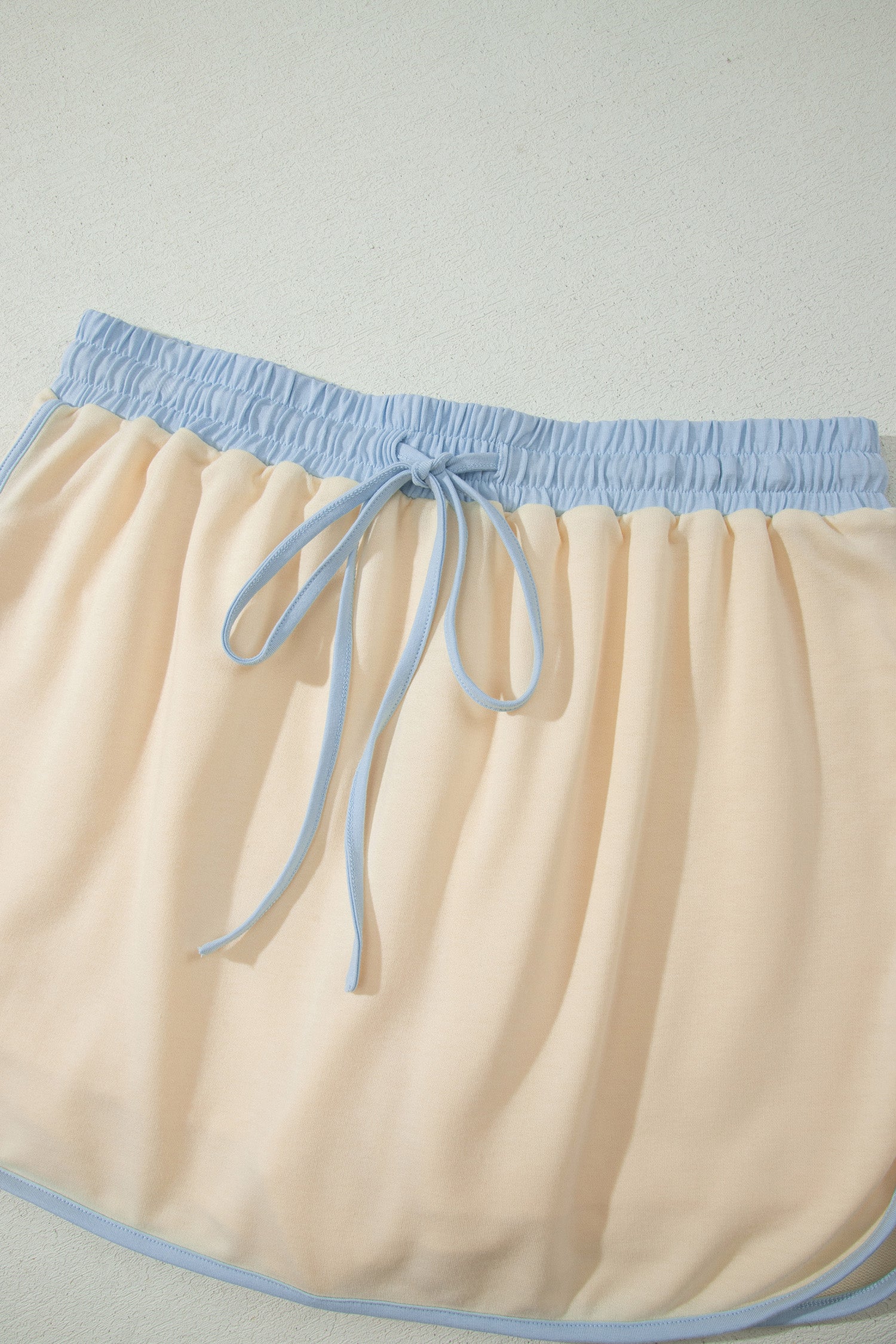 Turquoise Colorblock Edge Drop Shoulder T Shirt and Skort 2Pcs Set - Little Hearts Desire