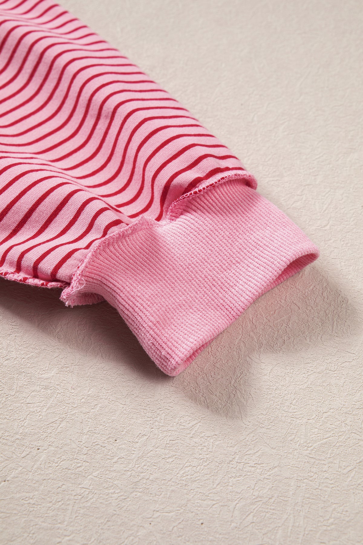Striped Colorblock Mock-Neck Sweatshirt