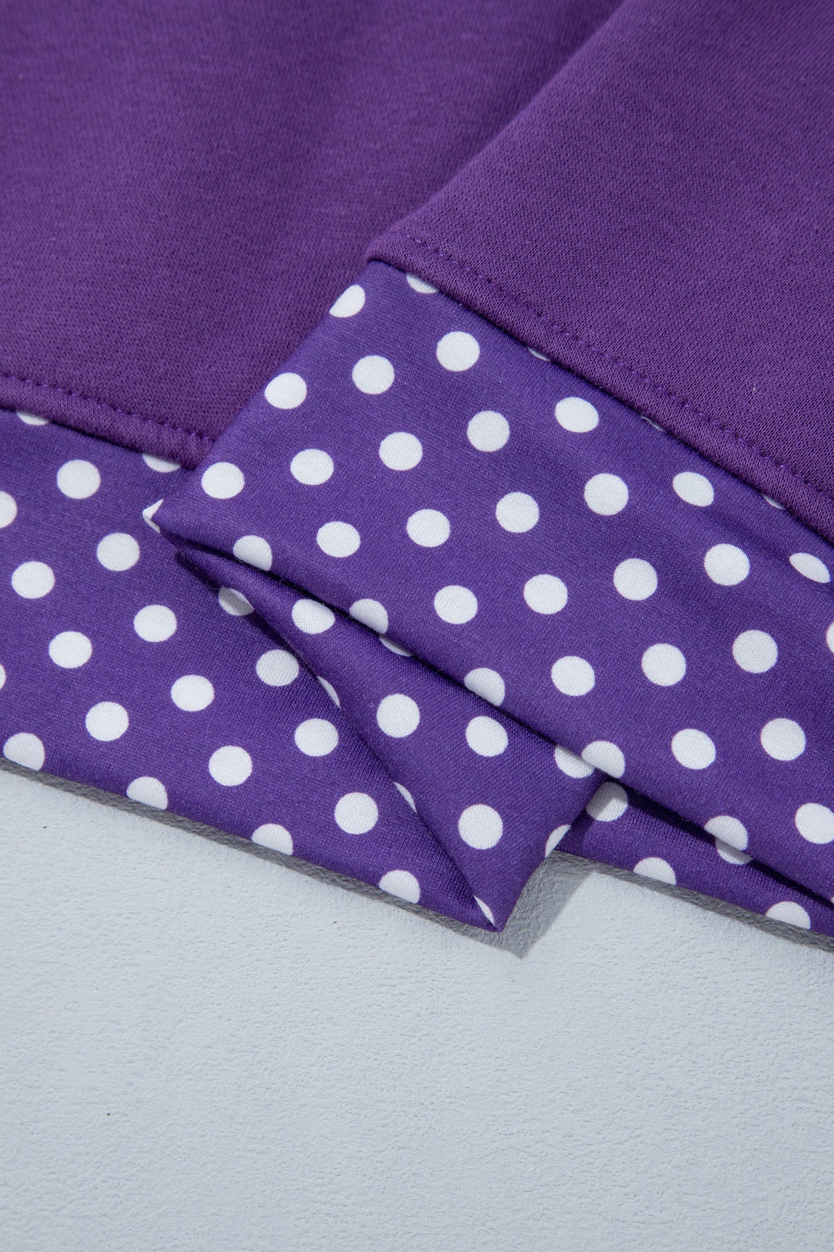 Colorblock Polka Dot Oversized Sweatshirt