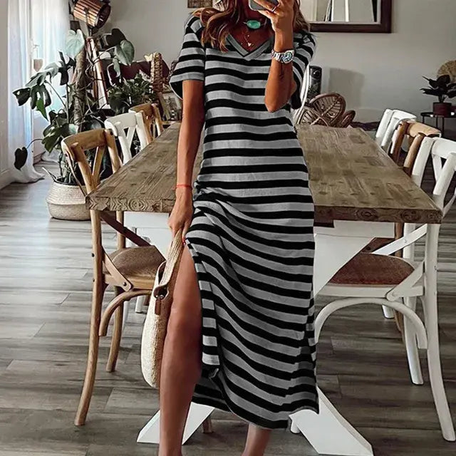 Dresses for Women Summer Stripe Maxi Dresses s