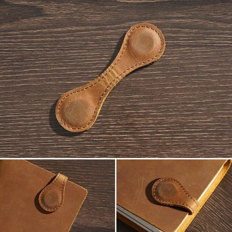 Magnetic Leather Bookmark Gift Item