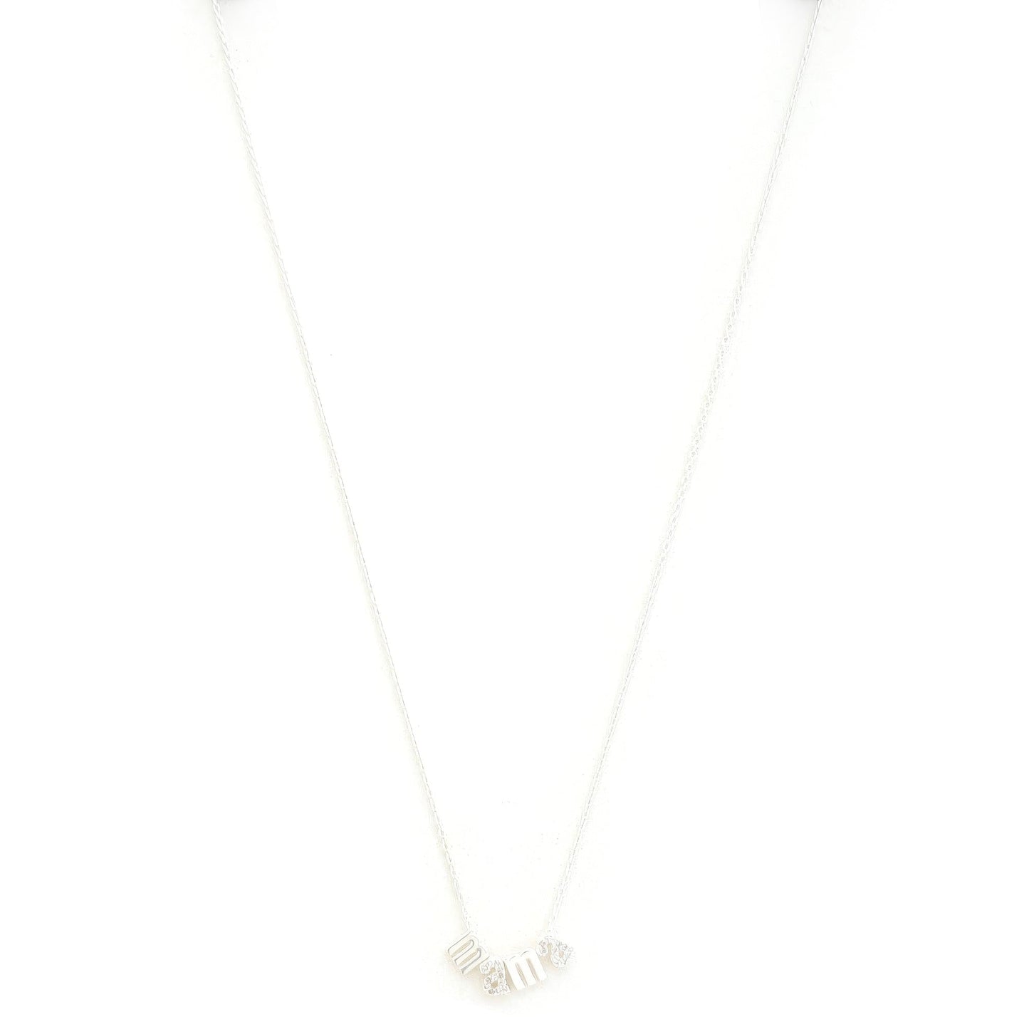 Mama Metal Necklace with "MAMA" pendant in metal finish, elegant and stylish.