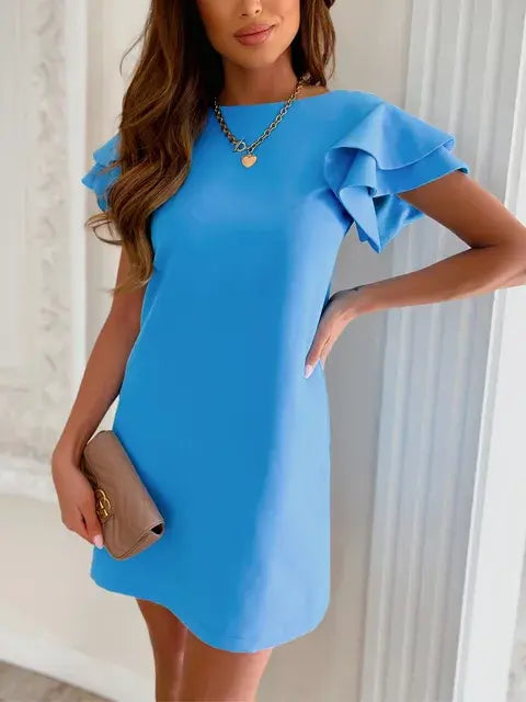 stylish backless ruffled short dress stylish backless ruffled short dress stylish backless ruffled short dress