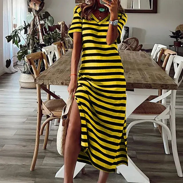 Dresses for Women Summer Stripe Maxi Dresses s