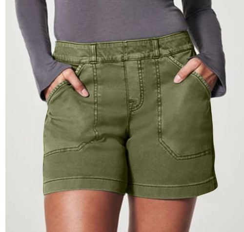 Women's High Waist Casual Cotton Short