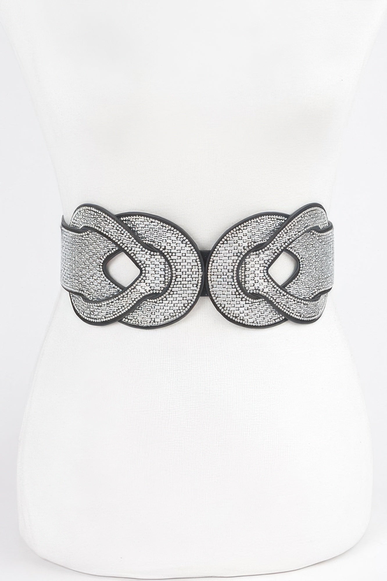 Multi Rhinestone Plus Size Elastic Belt - Little Hearts Desire
