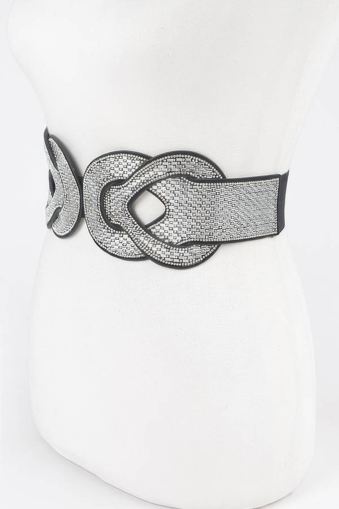 Multi Rhinestone Plus Size Elastic Belt - Little Hearts Desire