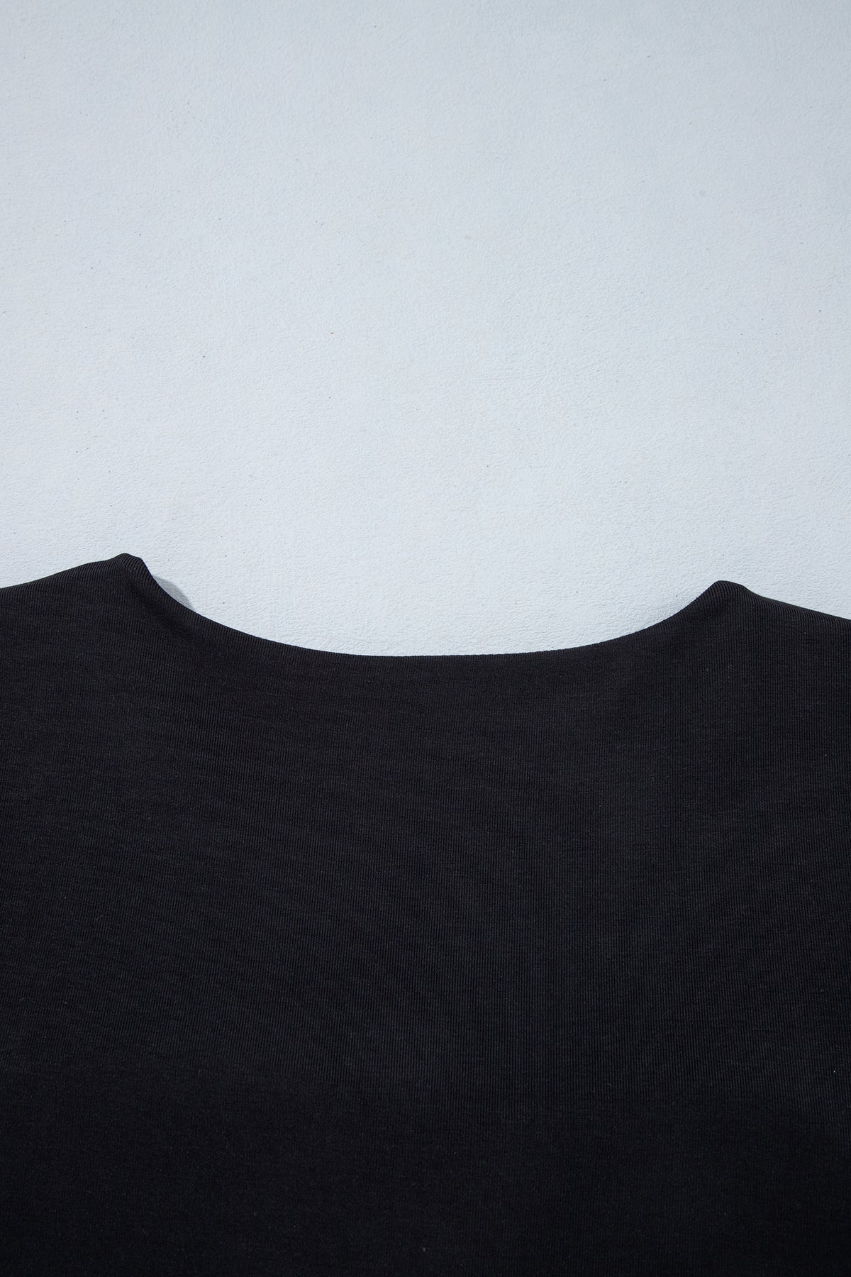 V-Neck Long-Sleeve Top with Built-In Bra
