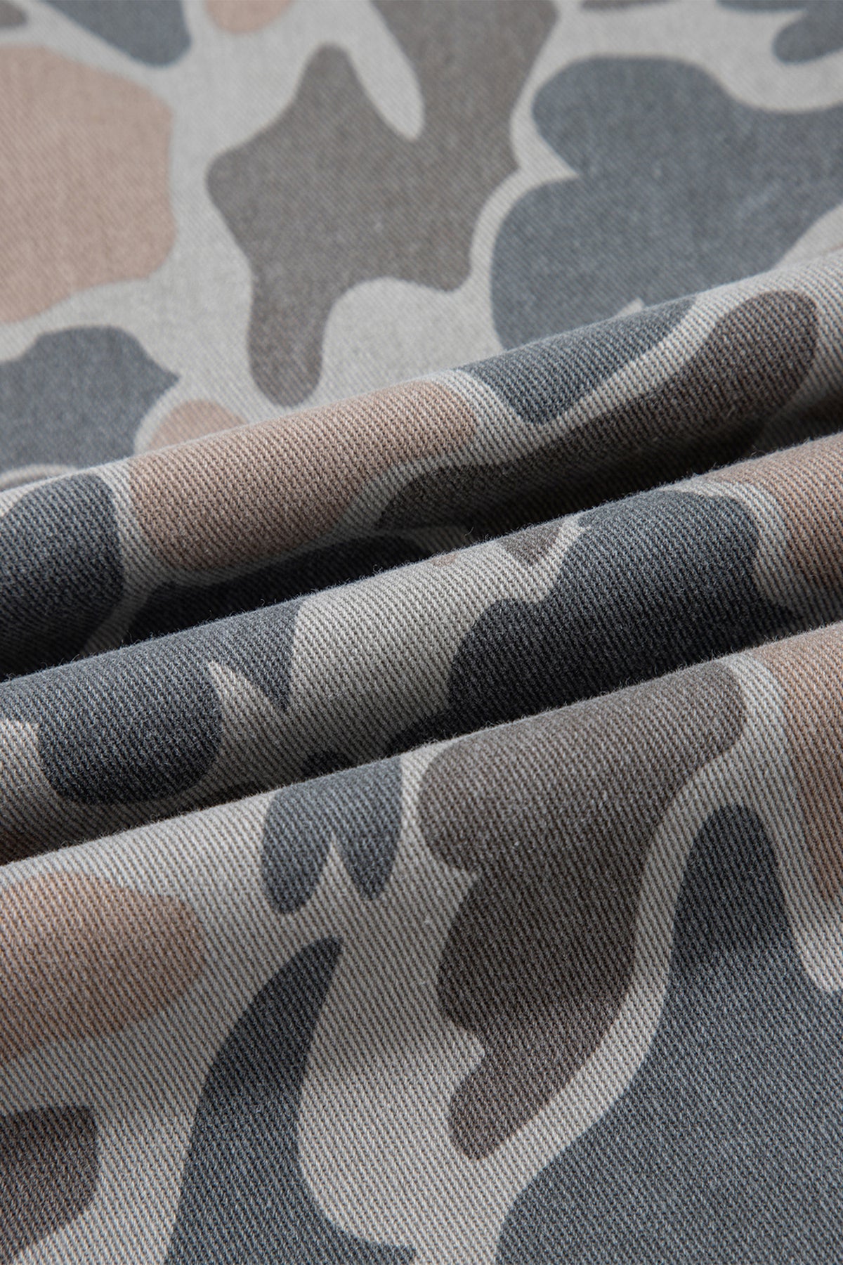 Plus Size Camouflage Print High Rise Barrel Jeans