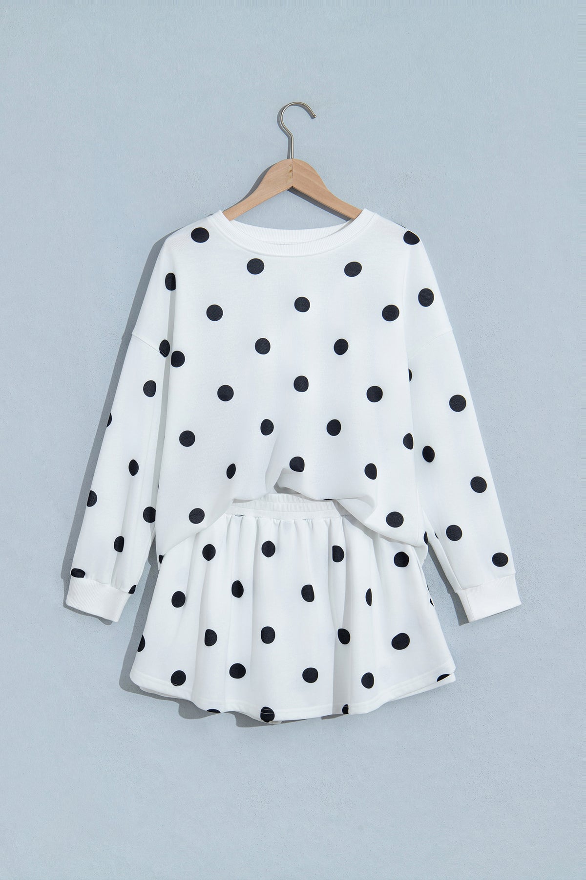 Polka Dot Pullover Skort Set