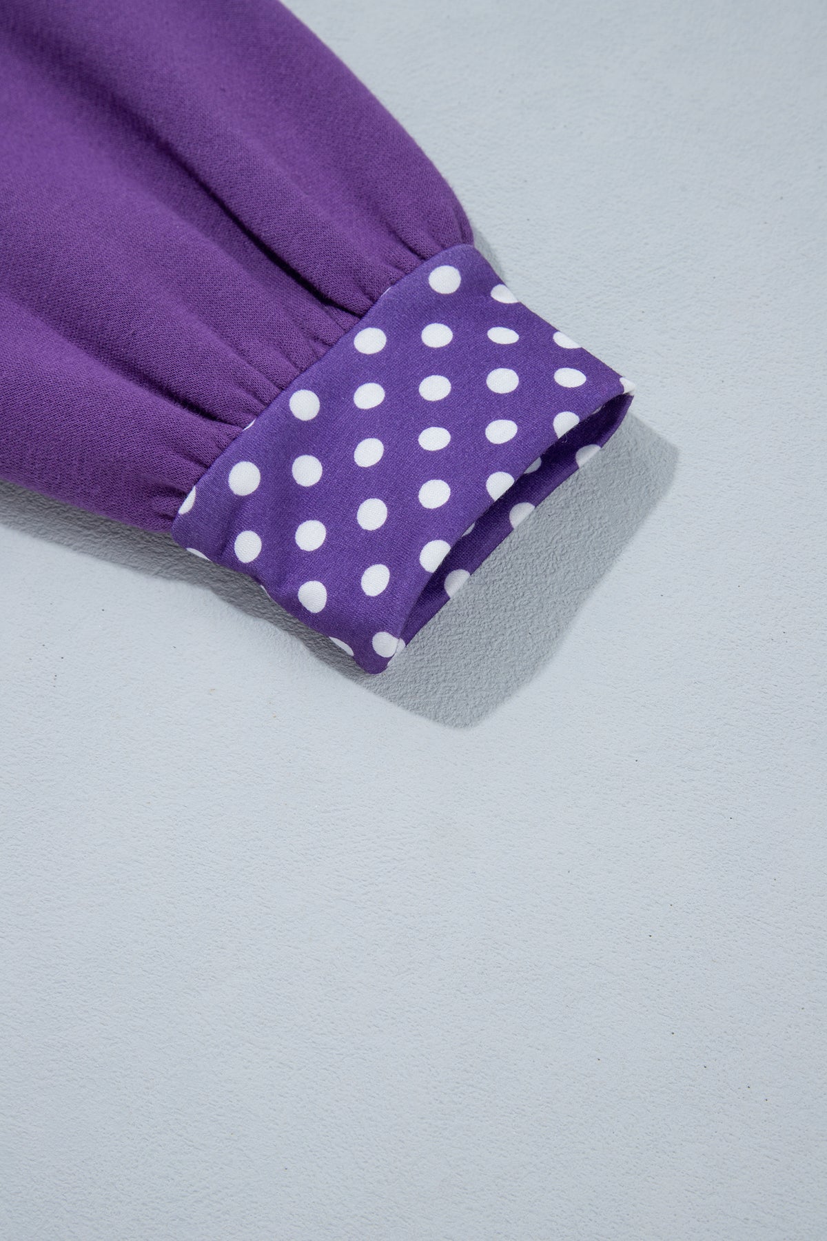 Colorblock Polka Dot Oversized Sweatshirt