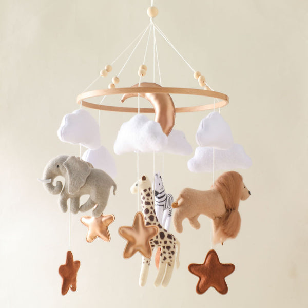 Wind Chimes Crib Felt Forest Animal Cloud Moon Bed Bell Gift Item