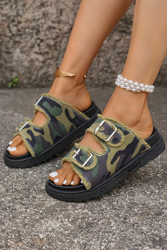 Adjustable Strap Chunky Slides