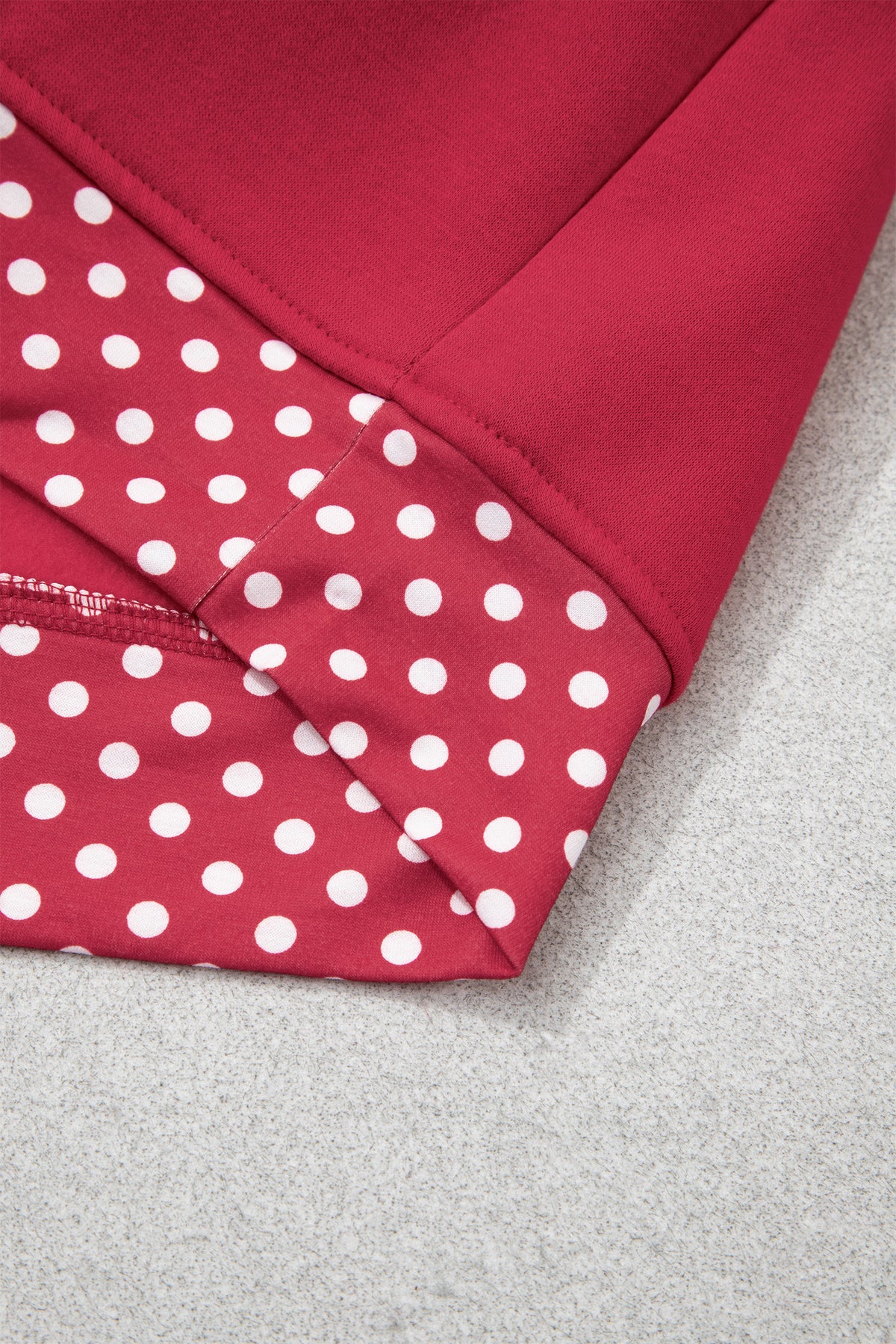 Colorblock Polka Dot Oversized Sweatshirt