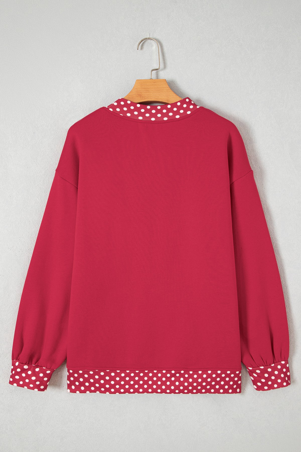 Colorblock Polka Dot Oversized Sweatshirt