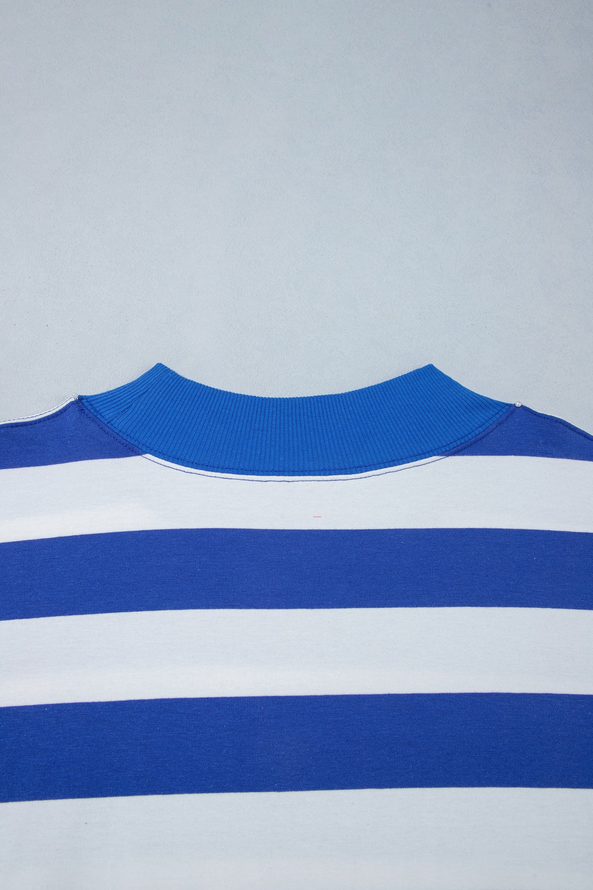 Plus Size Stripe Ribbed Trim  Sweatshirt