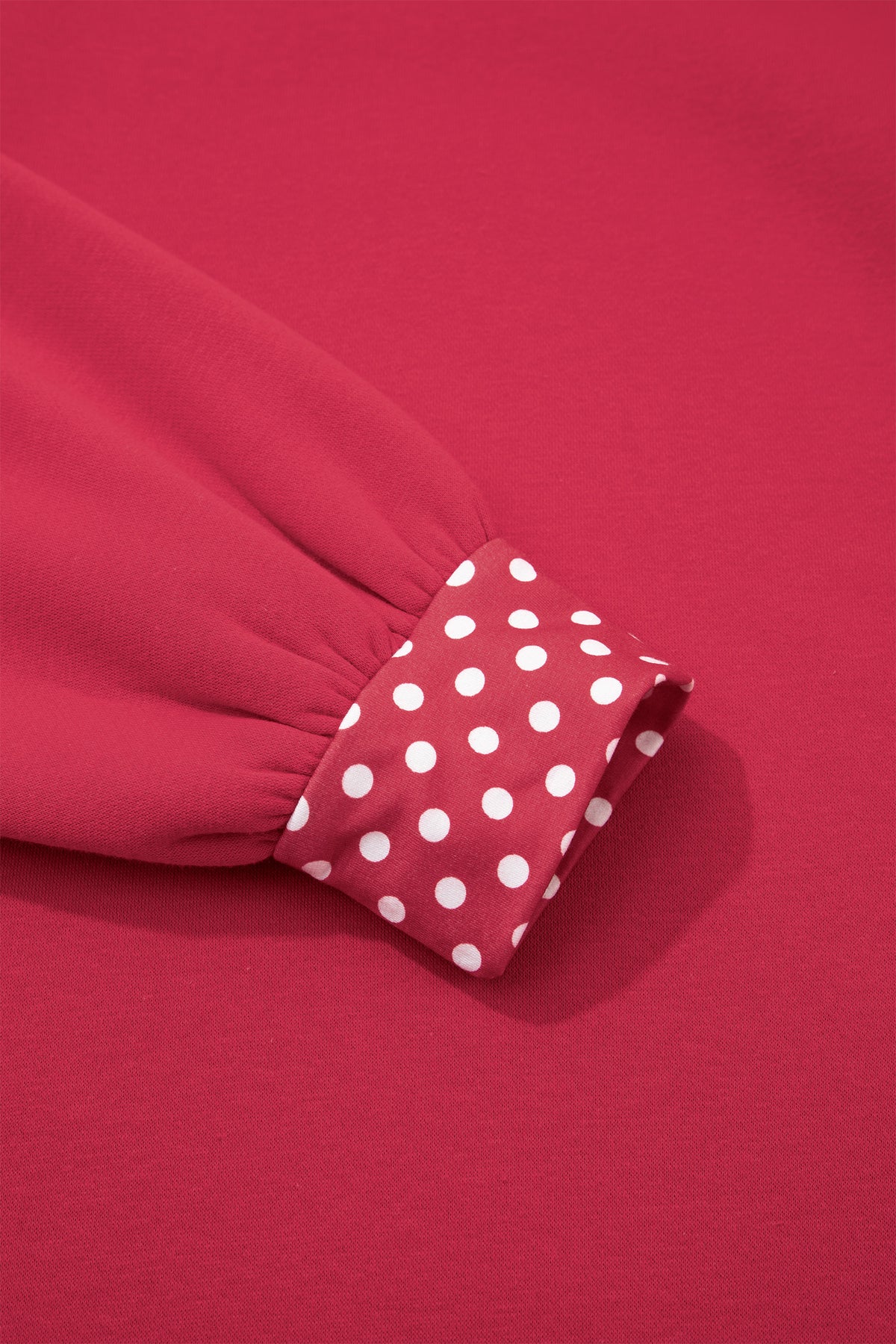 Colorblock Polka Dot Oversized Sweatshirt
