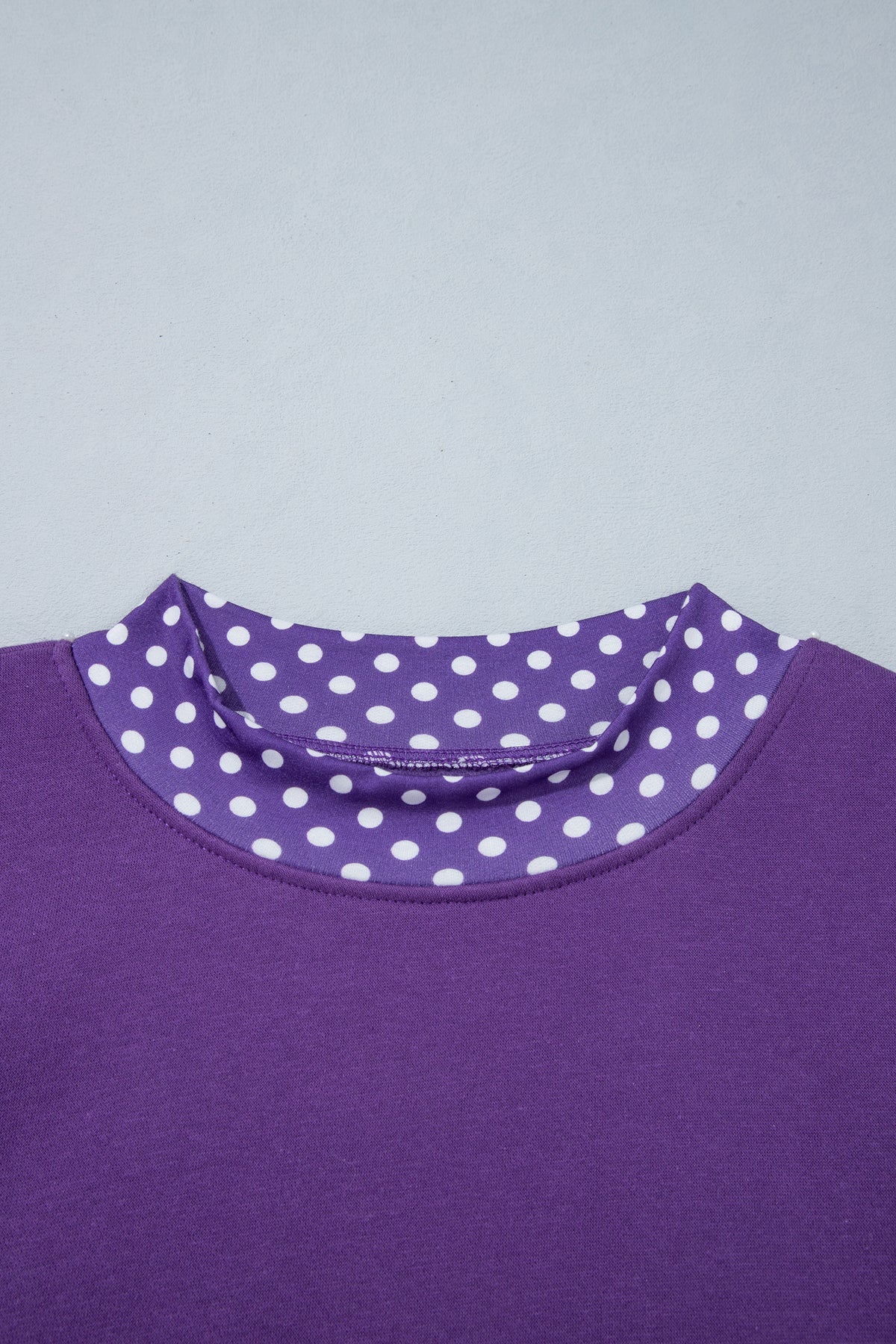 Colorblock Polka Dot Oversized Sweatshirt