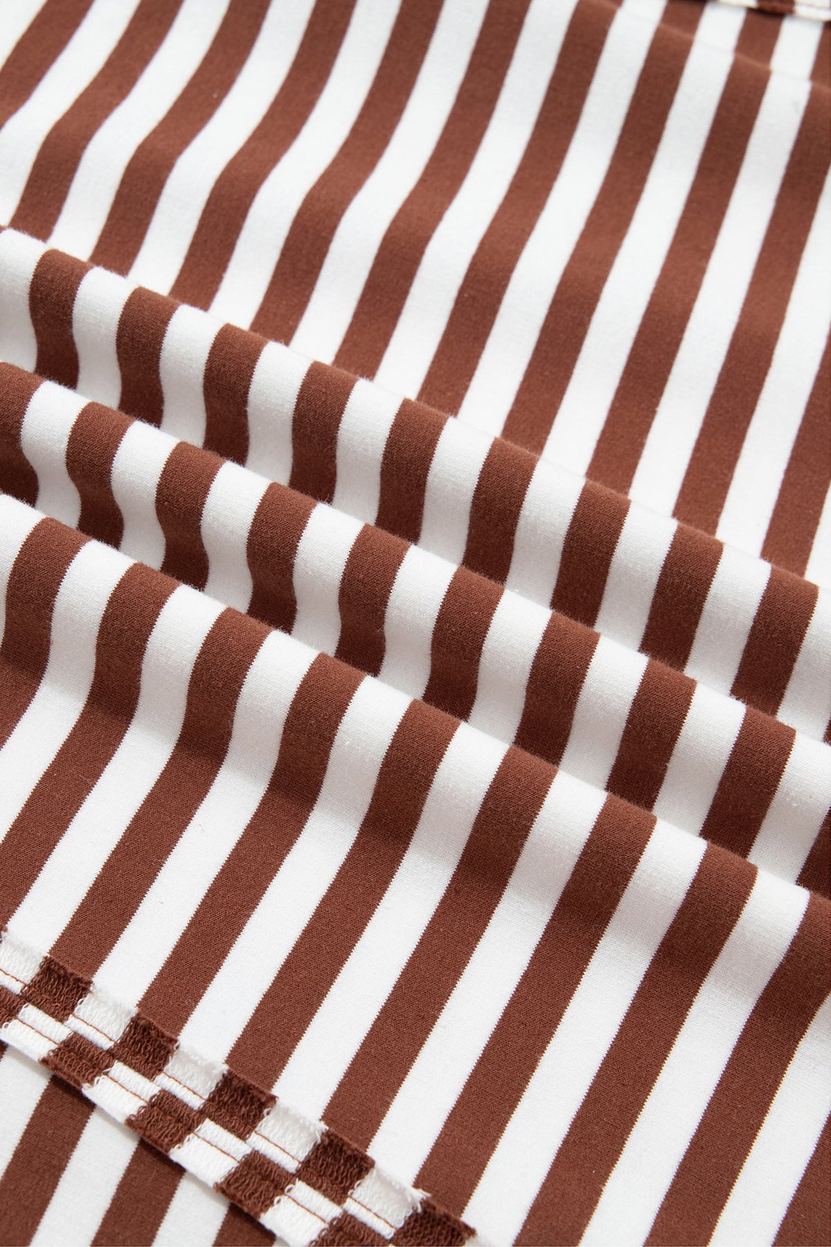 Stripe Color Block Split Hem Pullover Sweatshirt