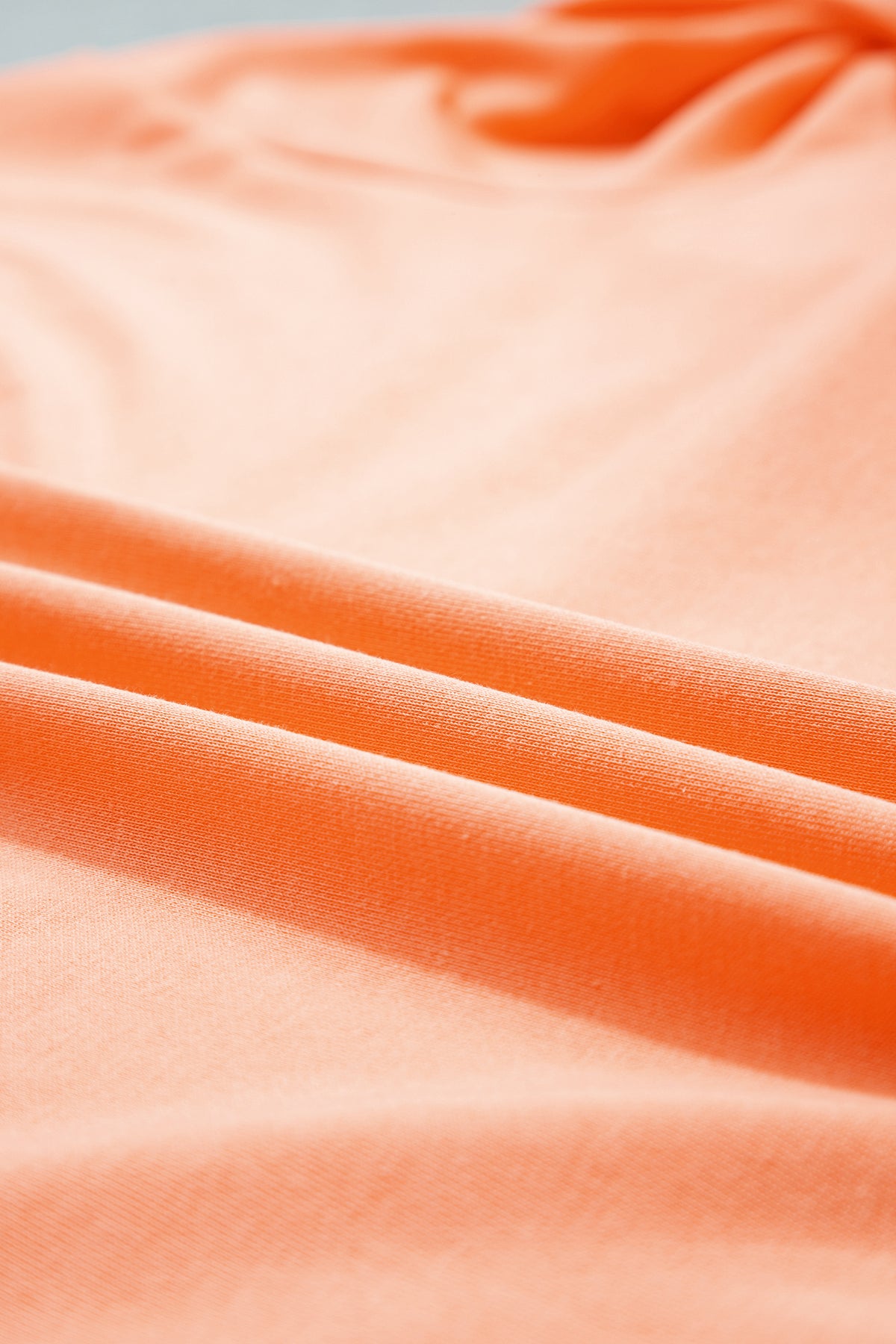 Grapefruit Orange Color Block Contrast Trim Plus Size Sweatshirt