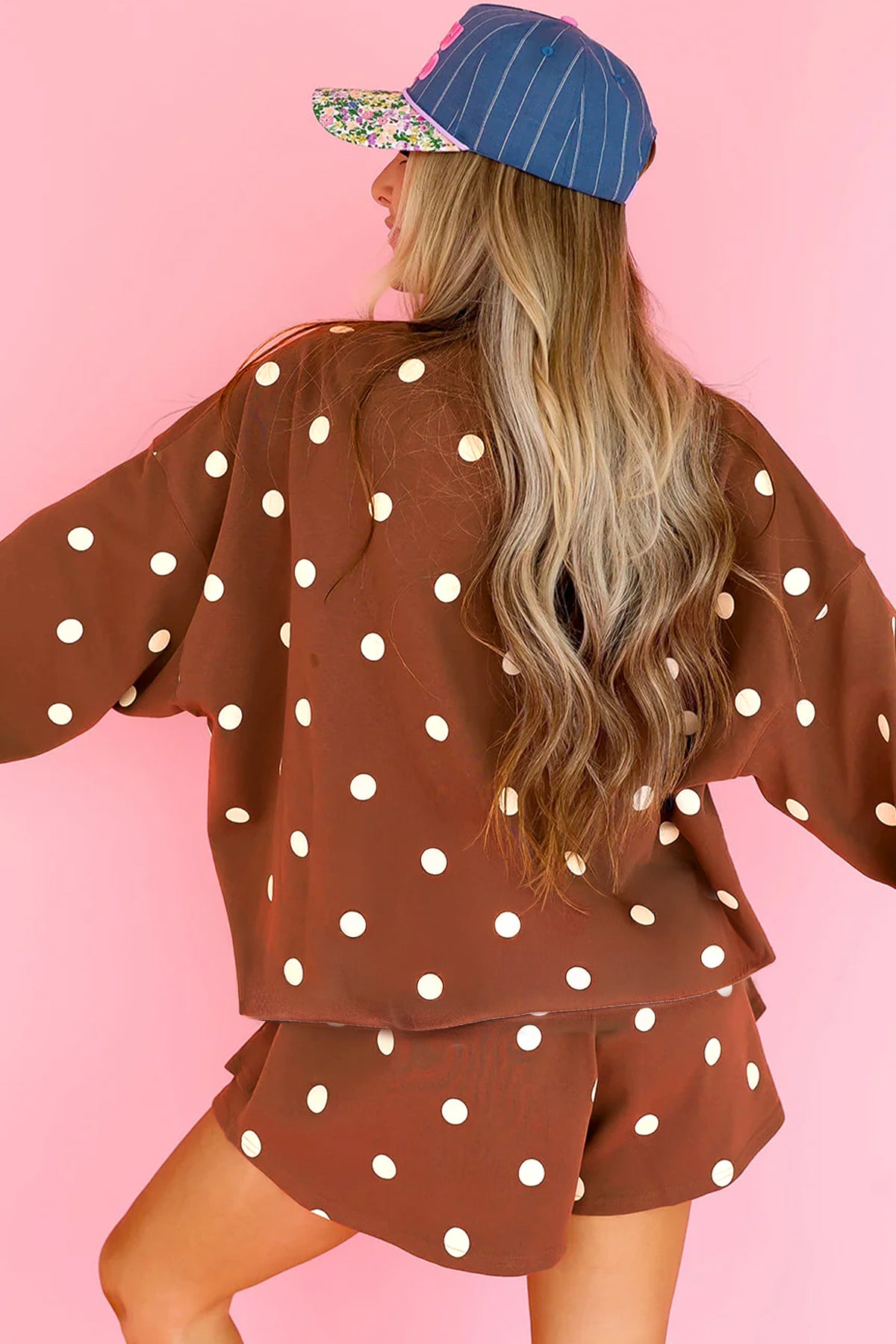 Polka Dot Pullover Skort Set