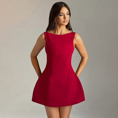 Slim-fitting Backless Dress Summer Sleeveless Short Dresses