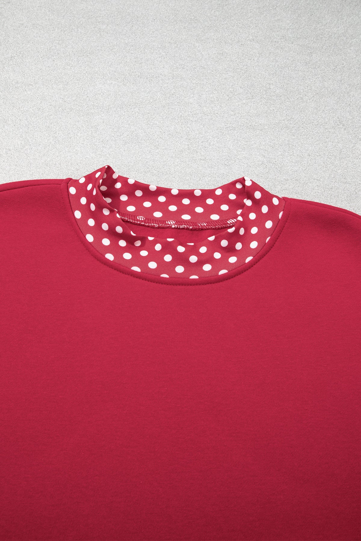 Colorblock Polka Dot Oversized Sweatshirt