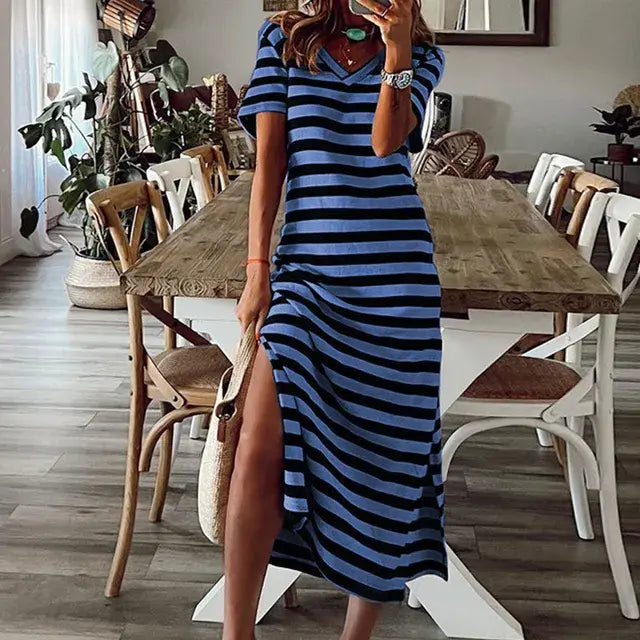 Dresses for Women Summer Stripe Maxi Dresses s