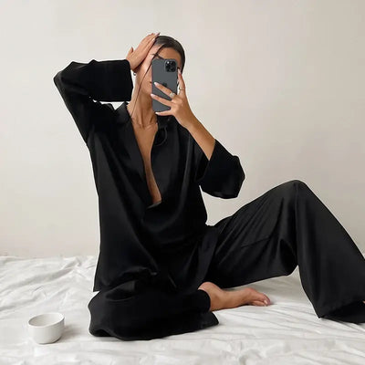 summer oversized satin silk sleepwear pajama' summer oversized satin silk sleepwear pajama'