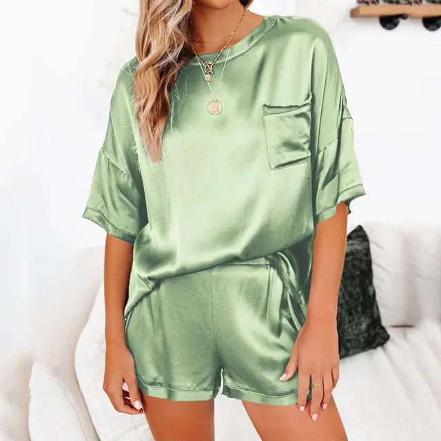 summer satin pajamas set women summer satin pajamas set women summer satin pajamas set women